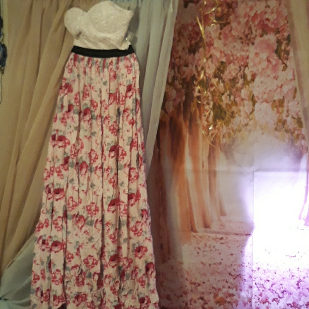 SUMMER floor length Floral Printed Dress